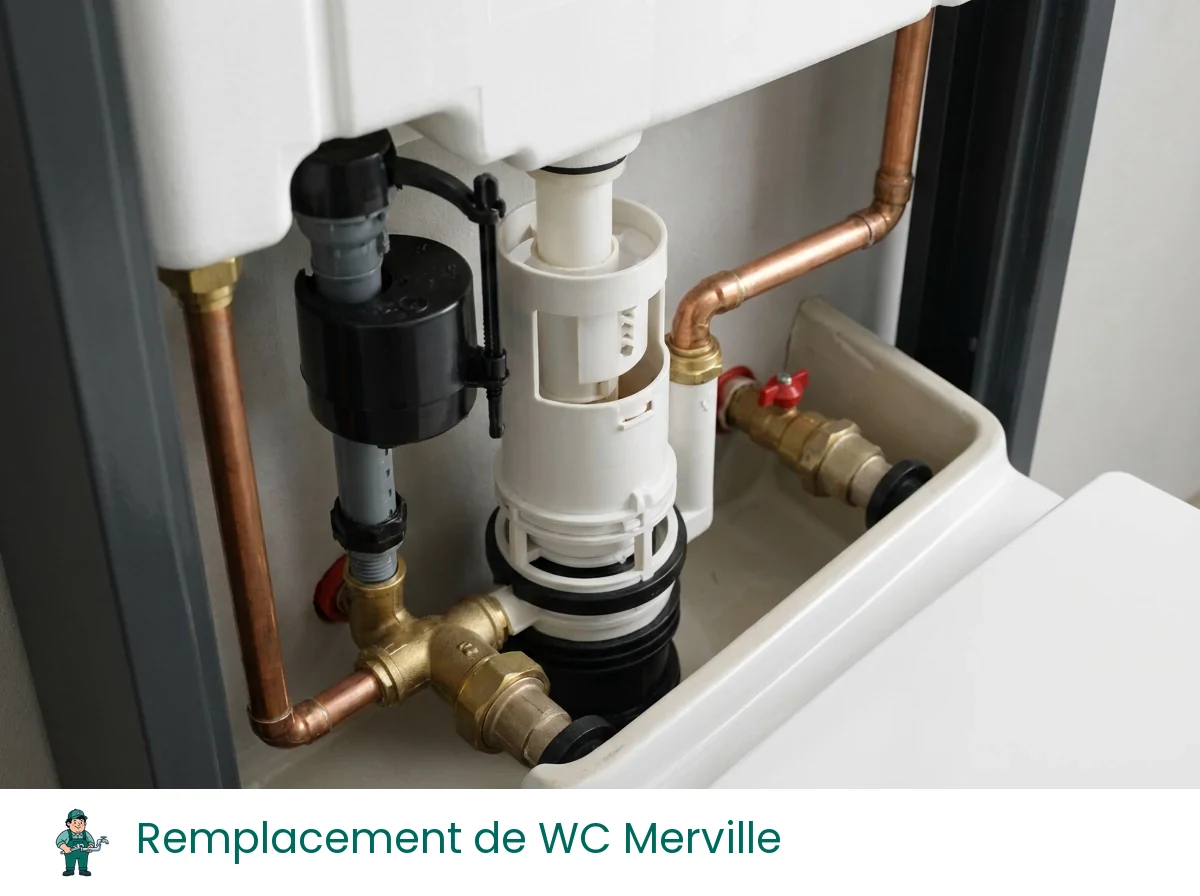 Remplacement de WC à Merville