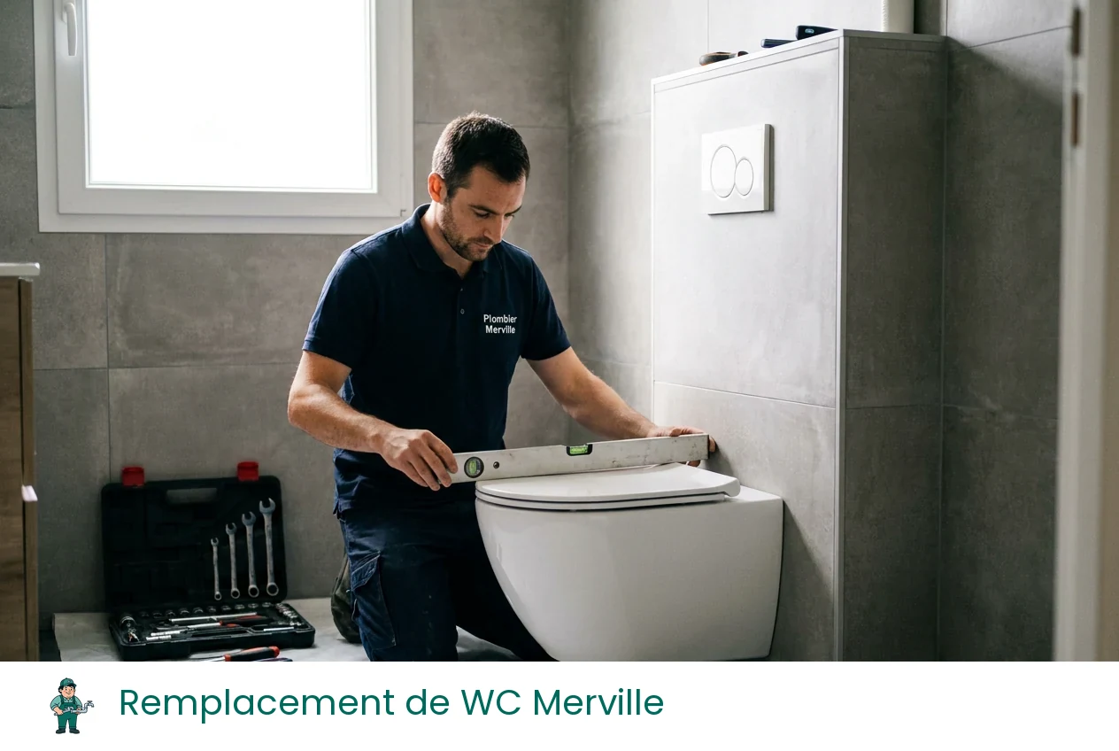 Remplacement de WC à Merville